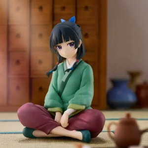 Anime The Apothecary Diaries Maomao Figurine 18cm PVC Model Cute Girl Sitting on Bench Collection Gift Toy for Fans
