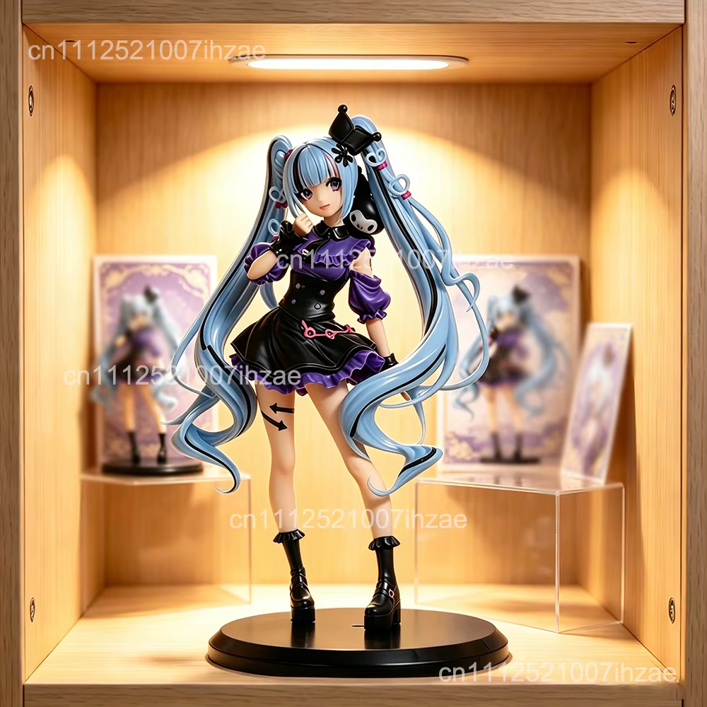 Hatsune Miku Gothic Loli Style Model 21 cm PVC Action Doll Cool Collection Anime Figurine Desktop Decoration Cartoon Lovers Gift